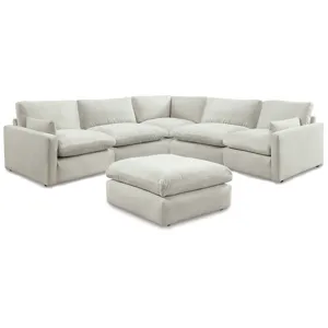 Sophie 5-Piece Sectional and Oversized Ottoman