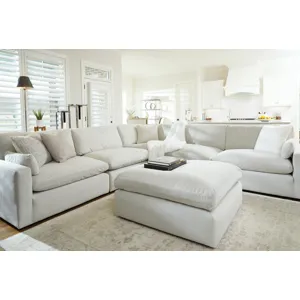 Sophie 5-Piece Sectional and Oversized Ottoman
