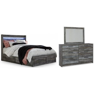 Baystorm 3 PC Queen Panel Bed with 6 Storage Drawers