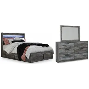 Baystorm 3 PC Queen Panel Bed with 6 Storage Drawers