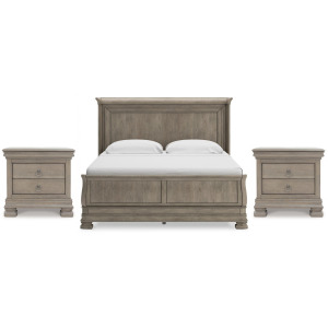 Lexorne 3 PC King Sleigh Bedroom Set