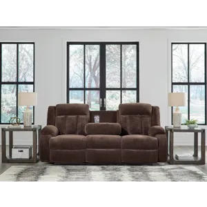 Greely Bend Power Reclining Sofa with Drop Down Table