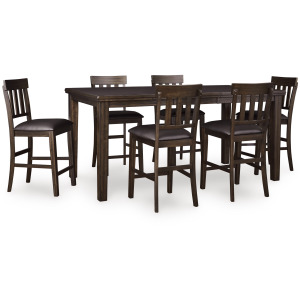 Haddigan Counter Height Dining Table and 6 Barstools