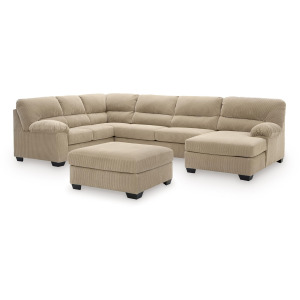 SimpleJoy 3-Piece Sectional and Ottoman