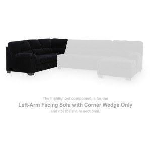 SimpleJoy Left-Arm Facing Sofa with Corner Wedge