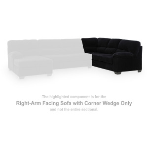 SimpleJoy Right-Arm Facing Sofa with Corner Wedge