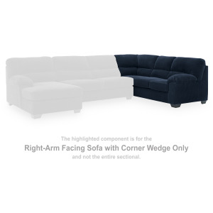 SimpleJoy Right-Arm Facing Sofa with Corner Wedge