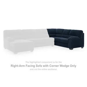 SimpleJoy Right-Arm Facing Sofa with Corner Wedge