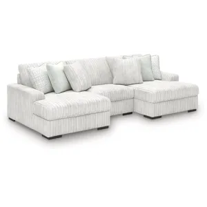Stupendous 3-Piece Sectional with Double Chaise