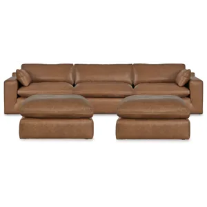 Emilia 3-Piece Sectional and 2 Ottomans