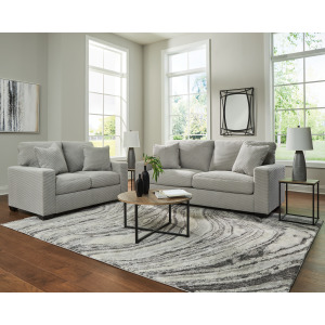 Amesley Sofa, Loveseat, Occasional Tables and Lamps