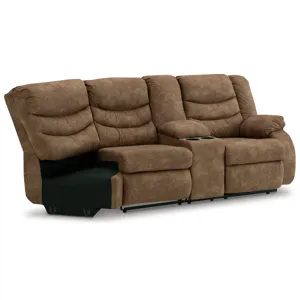 Partymate Right-Arm Facing Reclining Loveseat with Half Wedge Console