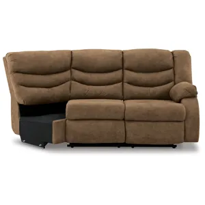 Partymate Right-Arm Facing Reclining Loveseat with Half Wedge