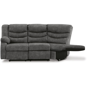 Partymate Left-Arm Facing Reclining Loveseat with Half Wedge