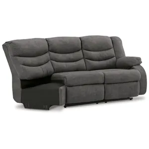 Partymate Right-Arm Facing Reclining Loveseat with Half Wedge