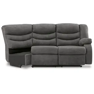 Partymate Right-Arm Facing Reclining Loveseat with Half Wedge