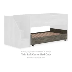 Frandern Twin Loft Caster Bed