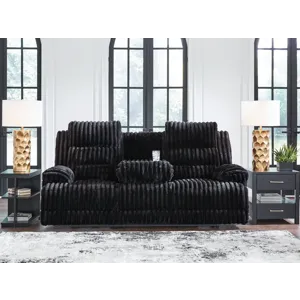 Technique Power Reclining Sofa with Drop Down Table
