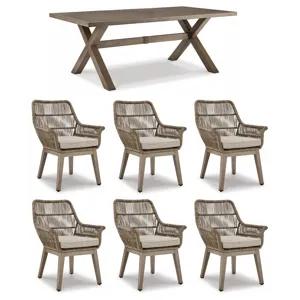 Beach Front 7 PC Outdoor Dining Set