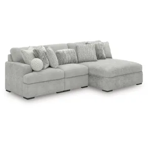 Cuddle Plush 3-Piece Sectional with Chaise