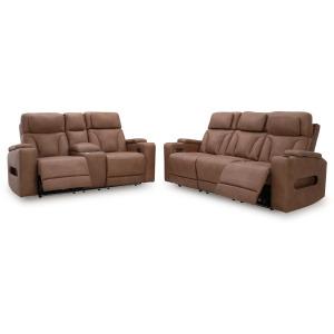 Point Clear Power Reclining Sofa and Loveseat