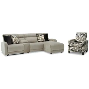Colleyville 4-Piece Power Reclining Sectional and Recliner