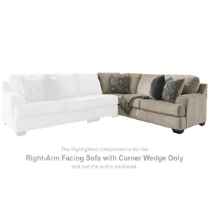 Bovarian Right-Arm Facing Sofa with Corner Wedge