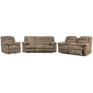 Workhorse Reclining Sofa, Loveseat and Recliner