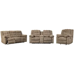 Workhorse Reclining Sofa, Loveseat and Recliner