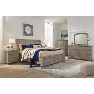 Lettner 5 PC King Sleigh Storage Bedroom Set