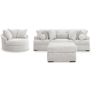 Cuddle Plush 3-Piece Sectional, Chair and Ottoman