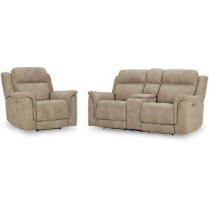 Next-Gen Durapella Power Reclining Loveseat and Power Recliner
