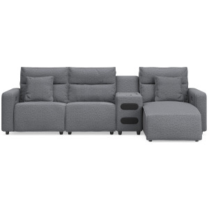 Modmax II 4-Piece Reclining Sectional with Chaise and Audio Console