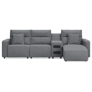 Modmax II 4-Piece Reclining Sectional with Chaise and Audio Console