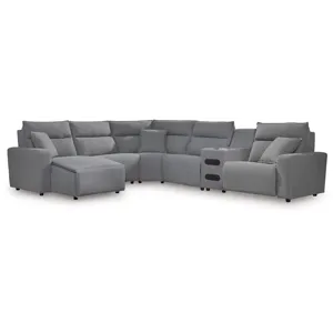 ModMax II 6-Piece Reclining Sectional with Chaise and Audio Console