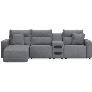 Modmax II 4-Piece Reclining Sectional with Chaise and Audio Console