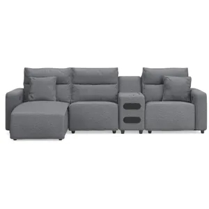 Modmax II 4-Piece Reclining Sectional with Chaise and Audio Console