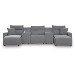 Modmax II 5-Piece Reclining Sectional with Double Chaise and Consoles