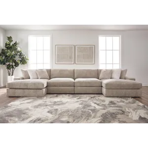 Nexora-Court 4-Piece Double Chaise Sectional