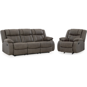 First Base Reclining Sofa and Recliner