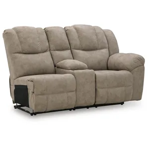 Ravenswaye Right-Arm Facing Reclining Loveseat with Console