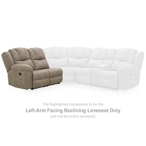 Pearce-Pike Left-Arm Facing Reclining Loveseat