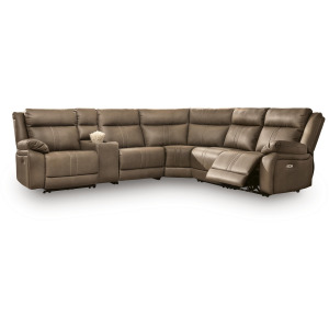 Max-Momentum 6-Piece Power Reclining Sectional with Audio Console