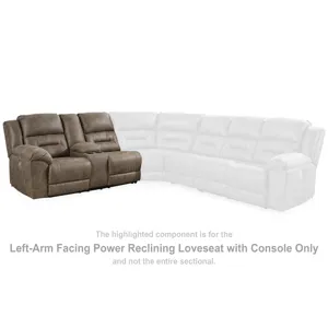 Ravenel Left-Arm Facing Power Reclining Loveseat with Console