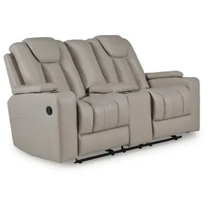 Elevate Edges Glider Reclining Loveseat with Console