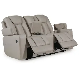 Elevate Edges Glider Reclining Loveseat with Console