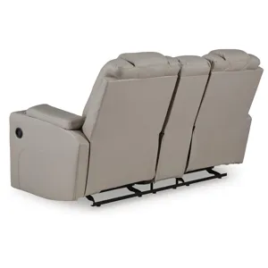 Elevate Edges Glider Reclining Loveseat with Console