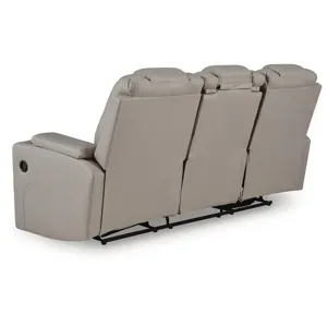 Elevate Edges Reclining Sofa with Drop Down Table