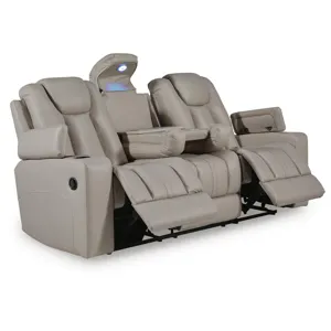 Elevate Edges Reclining Sofa with Drop Down Table