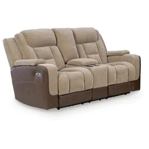 Mixed Motion Power Reclining Loveseat with Console
